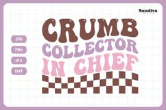 Funny Toddler T-shirt Quotes SVG | Crumb Collector In Chief Product Image 3