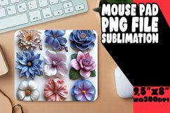 Playful Colorful Floral Design Mouse Pad: Sublimation Joy Product Image 1