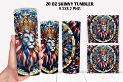 Skinny Tumbler 20oz Wrap Design,4th of july Tumble PNG Product Image 1