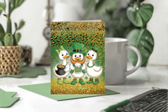 Lucky Geese with Pot of Gold Greeting Card PNG Sublimation D Product Image 1