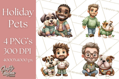 Matching Christmas Sweaters Clipart PNG, Pet Owners Clip Art Product Image 1