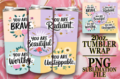 Blissful moments 20oz tumbler wrap, Quote Product Image 1
