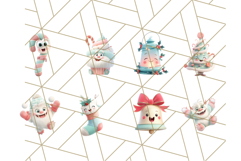 Kawaii Christmas Yeti PNG Clipart, Cute Bigfoot Holiday Art Product Image 6