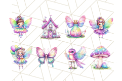 Pastel Fairy Clip Art PNG With Glitter, Rainbow Fairy Png Product Image 2