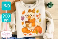 Cute goose sublimation PNG | Fall shirt sublimation design Product Image 4