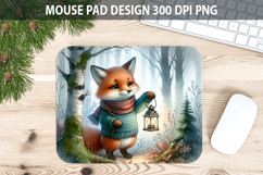 Watercolor Fox Mouse Pad Sublimation - Animal PNG Product Image 1