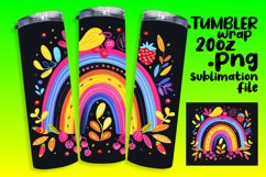 Midnight Prism Twilight: Rainbow Sublimation Tumbler Art Product Image 1
