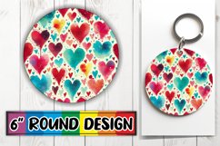Whimsical Circle Ornaments PNG Design, Heart Product Image 1