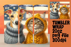 HIGH-QUALITY 20oz Tumbler PNG , Dog and cat Product Image 1