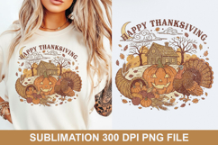 Happy Thanksgiving Sublimation - Halloween PNG Design Product Image 1