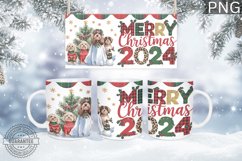 Merry Christmas 2024 Mug Wrap - Christmas Mug Sublimation Product Image 1