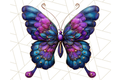 Metallic Butterfly Clipart PNG Clipart, Vibrant Butterfly Product Image 2