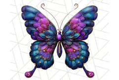 Metallic Butterfly Clipart PNG Clipart, Vibrant Butterfly Product Image 2