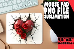 Flower 3D Heart Hole Mouse Pad Product Image 1