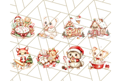Christmas Baking Critters PNG Clipart, Cute Animals Holiday Product Image 6
