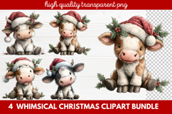 Whimsical Christmas Clipart | Cute Festive Holiday PNG Product Image 1