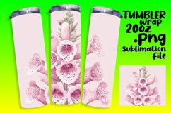 Sublimation Watercolor Flowers Wrap Design for 20oz Tumbler Product Image 1