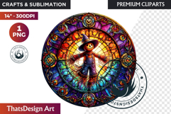 Autumn Thanksgiving Stained Glass PNG, Fall Pumpkin clipart Product Image 1