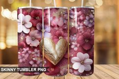 3D Valentine's Day Tumbler Design | Sublimation Wrap 20 Oz Product Image 1