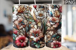 Embroidered Flowers Tumbler Wrap - High Quality 300 Dpi Product Image 1