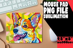 Bright and Bold Abstract Dog Mouse Pad PNG Product Image 1