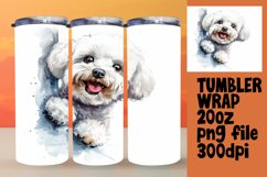Playful Peek-a-Boo Dog Lover Charm Sublimation Tumbler - Product Image 1