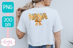 Fall Nana sublimation PNG, Fall shirt front and back PNG Product Image 4
