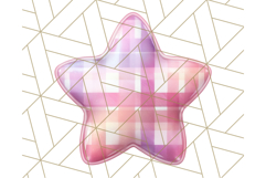 Cute Puffy Star Clipart PNG, 3D Glossy Pastel Stars Clip Art Product Image 2