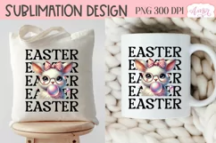 Cute Easter sublimation PNG, Coquette bunny PNG design Product Image 5