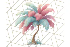Pink and Mint Summer Clipart PNG Beach Icons, Summer Fun Png Product Image 2