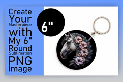 Vibrant Round Design Car Coaster PNG , Horse Product Image 1