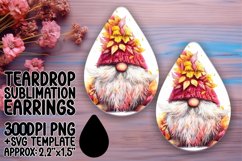 Blissful Gnome Fantasies: Sublimation Teardrop Splendor Product Image 1
