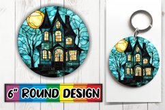 Mesmerizing Stained Glass Halloween Round Design Product Image 1