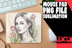 Cheerful Desk Mat Sublimation, Beauty Woman Product Image 1