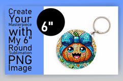 Glamorous Round Design for Sublimation , Cute Pumpkin Product Image 1