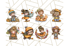 Woodland Autumn Parade Clipart 64 PNG Fall Animals Product Image 6