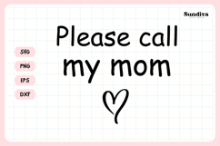Funny Pet Tag Saying SVG | Please Call My Mom Product Image 3