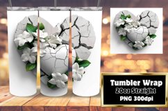 Vibrant Garden 3D Heart Tumbler Design Product Image 1