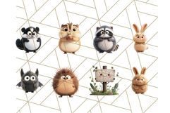 Chunky Kawaii Woodland Critters PNG Clipart, Cute Animals Product Image 6