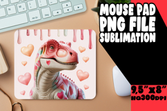 Joyful MOUSE PAD PNG Art, Cute Dino Product Image 1