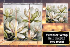 Bright 20oz Tumbler Wrap Design , Flowers Product Image 1