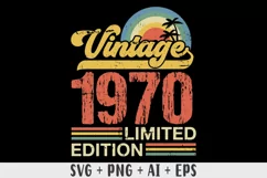 Vintage 1970 Limited edition SVG - 53rd Birthday SVG T-shirt Product Image 1