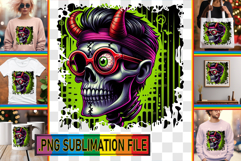 LUMINOUS TSHIRT Designs PNG, Skull Product Image 1