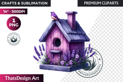 Lavender Clipart PNG, French Country Botanical sublimation Product Image 1