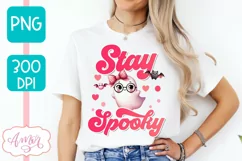 Stay spooky sublimation PNG | Pink Halloween sublimation PNG Product Image 3