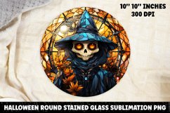 Halloween Stained Glass Sublimation PNG | Skull | Ghost Product Image 1