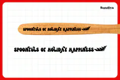 Christmas Wooden Spoon Handle Quotes SVG - Holiday Happiness Product Image 3