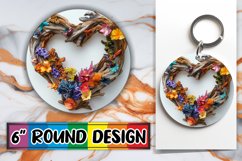 Serene Summer Meadow Circle Design Sublimation Product Image 1