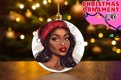 Cheerful Circle Keychain Magic, Xmas Girl Product Image 1