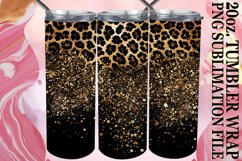 Glittery Floral Leopard Tumbler Wrap - Sublime Sparkle Product Image 1